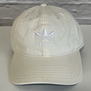 Adidas Originals Wonder White Strapback Hat Adjustable Fit Cotton Unisex Cap